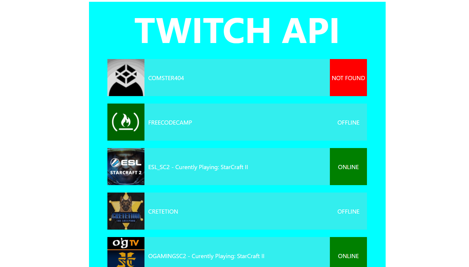 twitch api